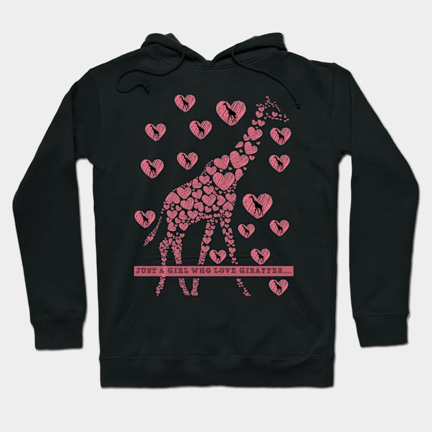 Just a Girl Who Loves giraffes.... Hoodie by The Friendly Introverts